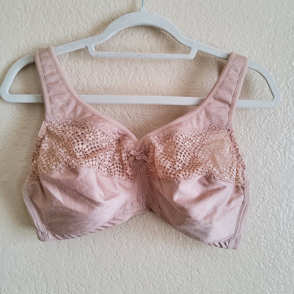 Glamorise Wireless Unpadded Full Coverage Bra Size 38D New